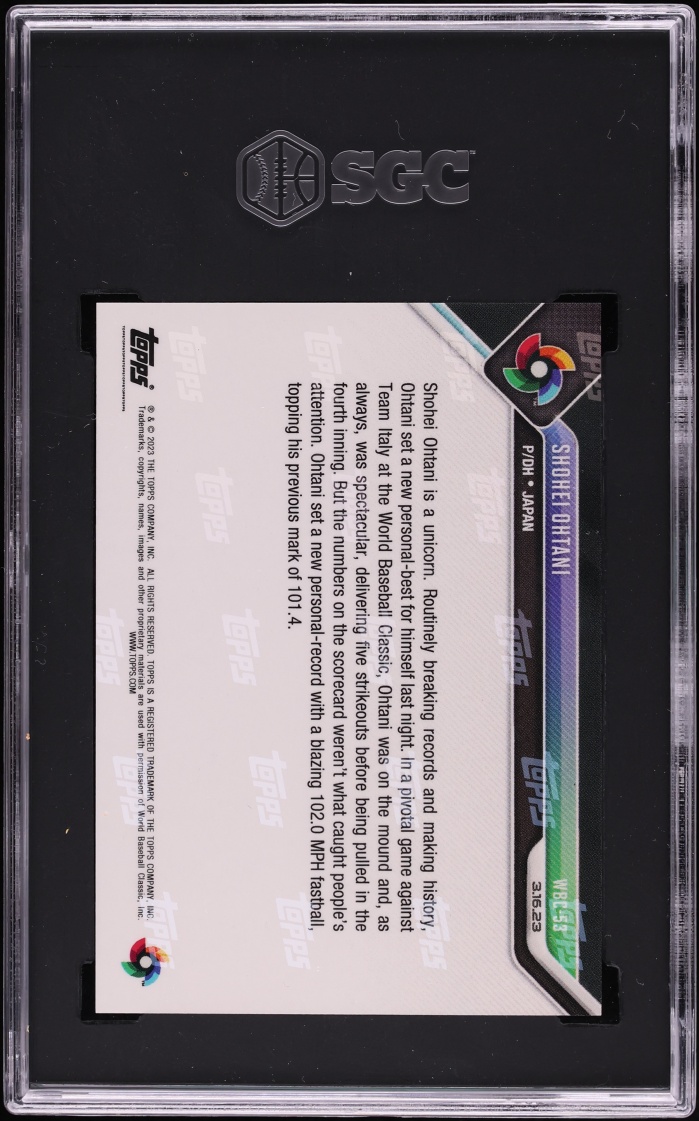 2023 Topps Now World Baseball Classic Shohei Ohtani #WBC-53 SGC 10 GEM MINT