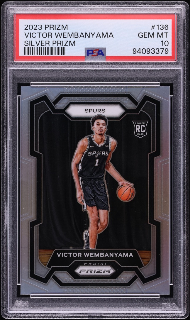 2023 Panini Prizm Silver Victor Wembanyama ROOKIE #136 PSA 10 GEM MINT