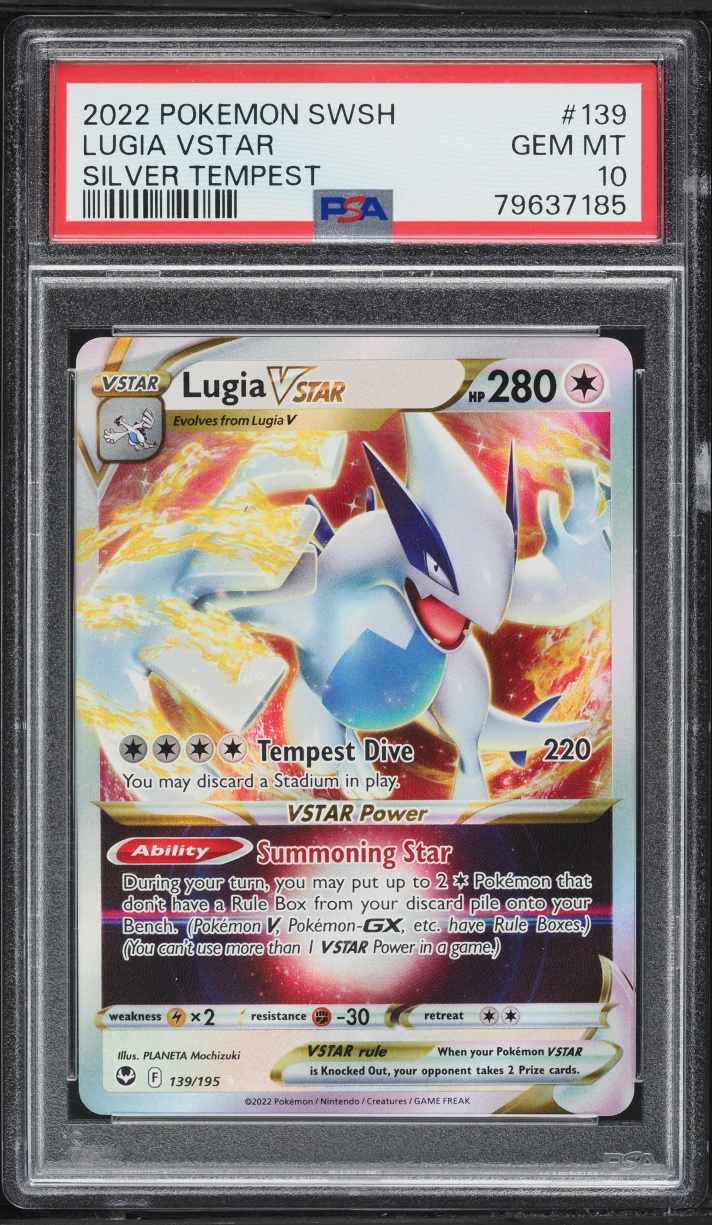 2022 Pokemon Sword & Shield Silver Tempest Holo Lugia VSTAR #139 PSA 10 GEM MINT