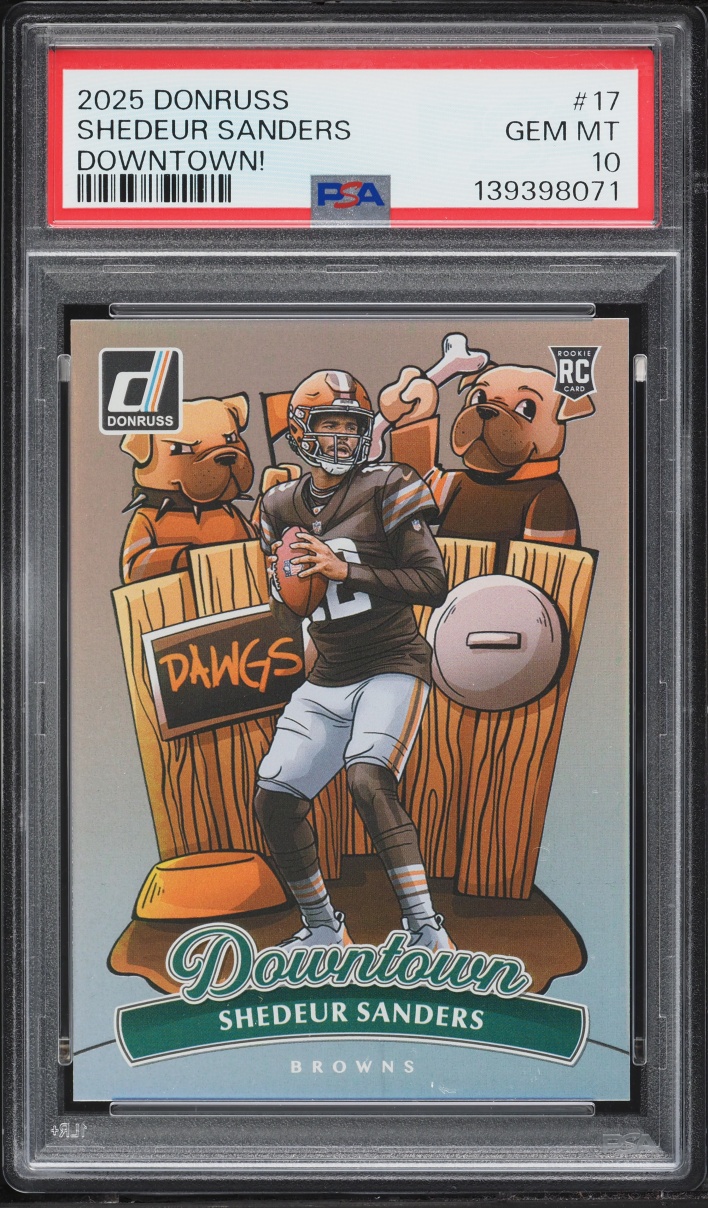 2025 Donruss Downtown Shedeur Sanders ROOKIE #17 PSA 10 GEM MINT