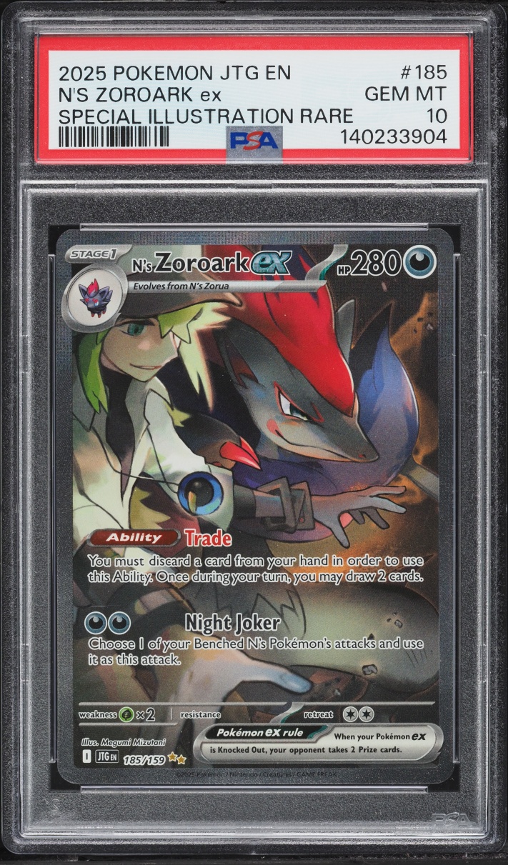 2025 Pokemon Scarlet & Violet Journey Together SIR N's Zoroark ex #185 PSA 10 GEM MINT