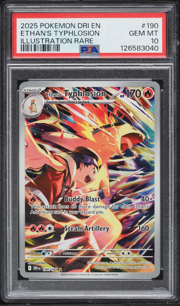 2025 Pokemon Scarlet & Violet Destined Rivals IR Ethan's Typhlosion #190 PSA 10 GEM MINT