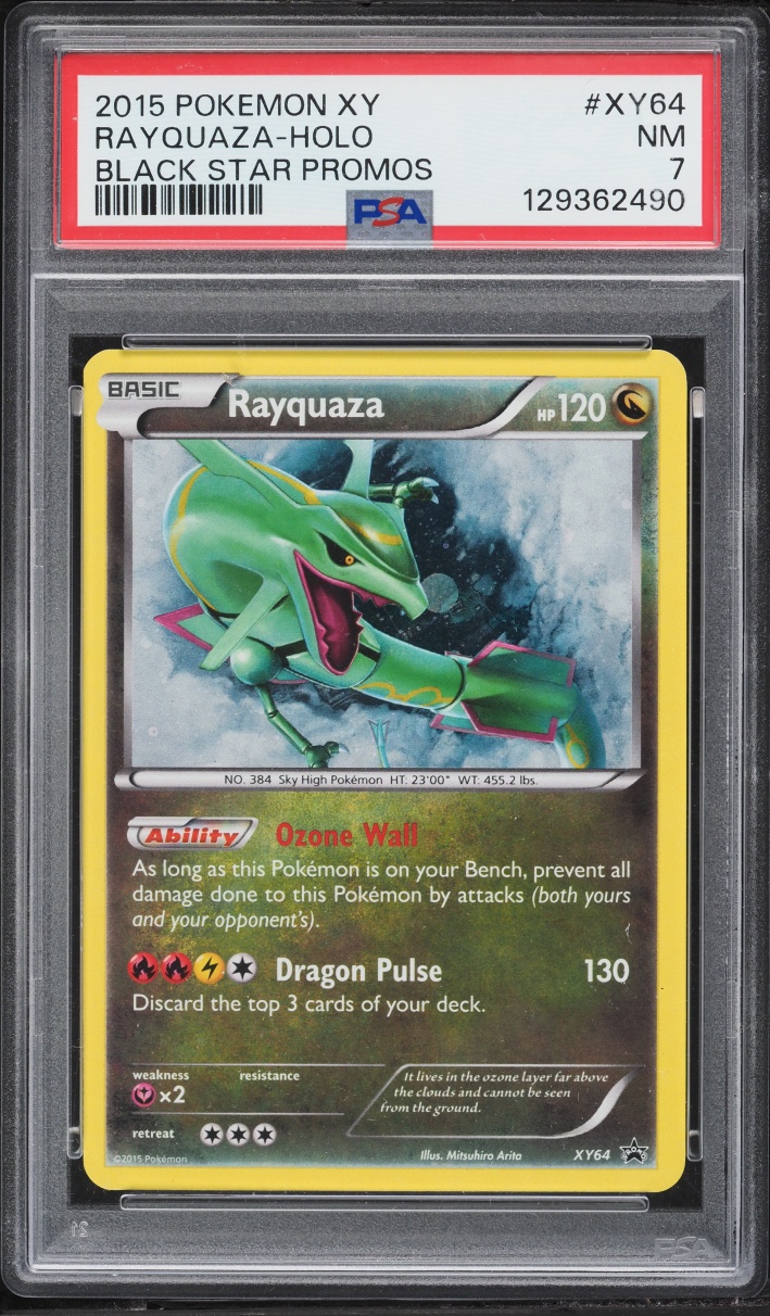 2015 Pokemon XY Promo Holo Rayquaza #XY64 PSA 7 NRMT