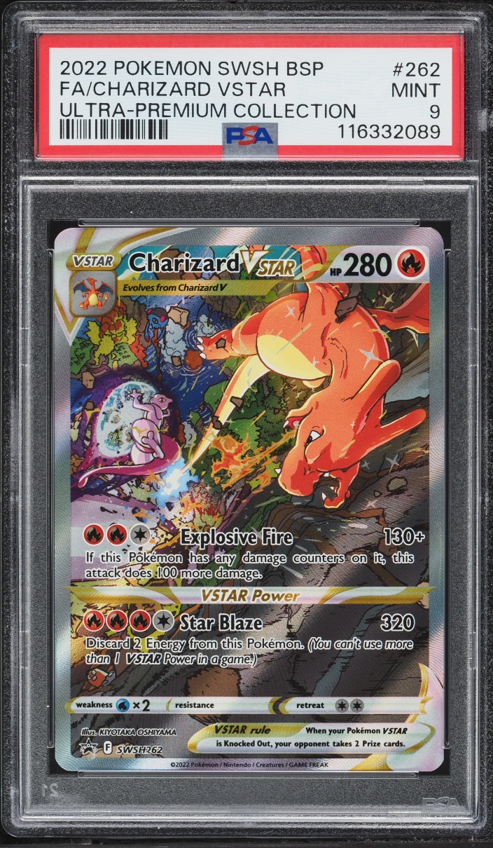 2022 Pokemon Sword & Shield Promo Ultra Premium Full Art Charizard VSTAR #SWSH262 PSA 9 MINT