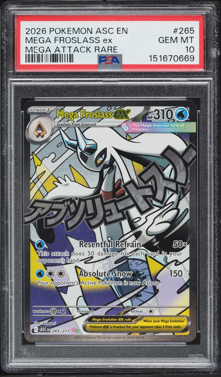2026 Pokemon Mega Evolution Ascended Heroes MA Mega Froslass ex #265 PSA 10 GEM MINT