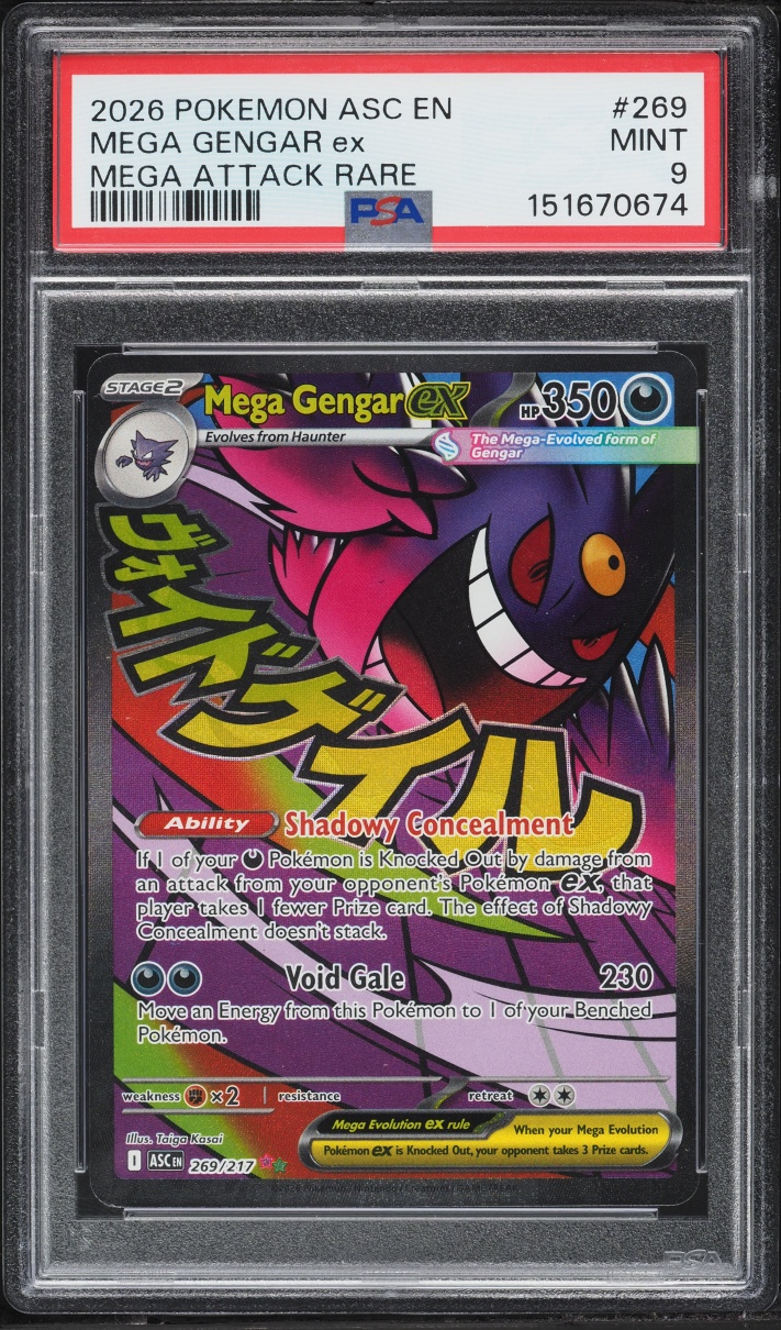 2026 Pokemon Mega Evolution Ascended Heroes MA Mega Gengar ex #269 PSA 9 MINT