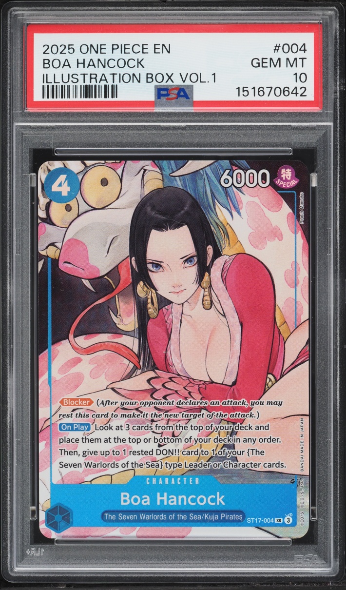 2025 One Piece Promo Illustration Box Volume 1 SR Boa Hancock #ST17-004 PSA 10 GEM MINT