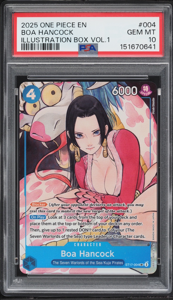 2025 One Piece Promo Illustration Box Volume 1 SR Boa Hancock #ST17-004 PSA 10 GEM MINT