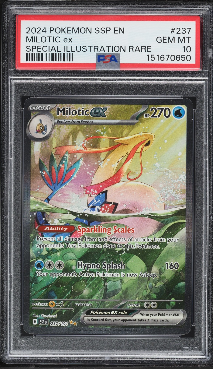 2024 Pokemon Scarlet & Violet Surging Sparks SIR Milotic ex #237 PSA 10 GEM MINT