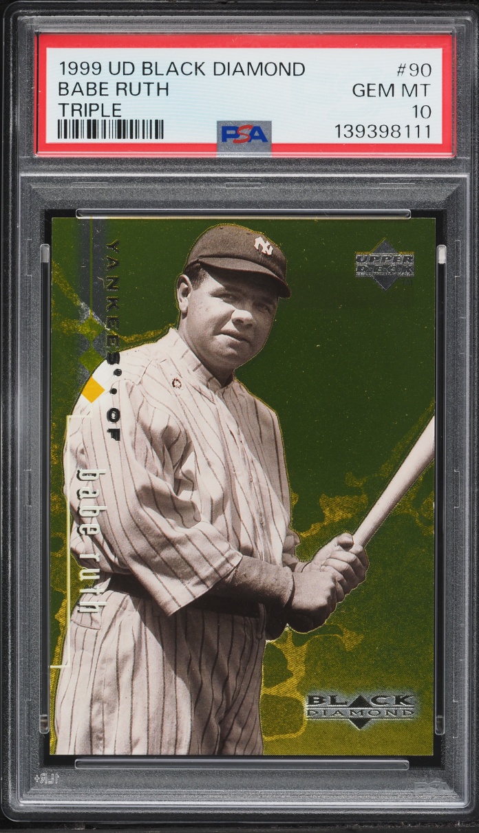 1999 Black Diamond Triple Babe Ruth /1500 #90 PSA 10 GEM MINT