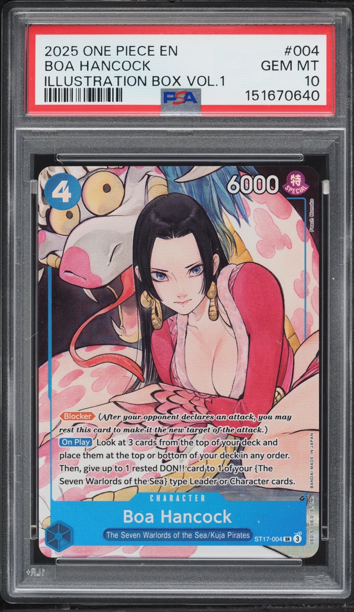 2025 One Piece Promo Illustration Box Volume 1 SR Boa Hancock #ST17-004 PSA 10 GEM MINT