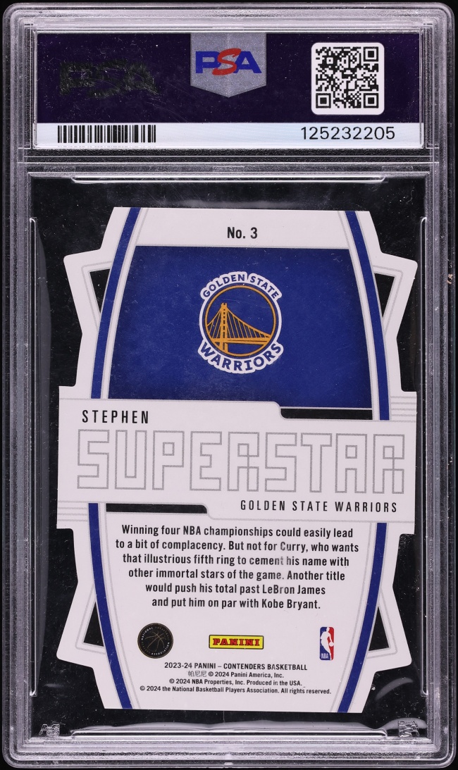 2023 Panini Contenders Superstar Cracked Ice Die-Cut Stephen Curry #3 PSA 10 GEM MINT