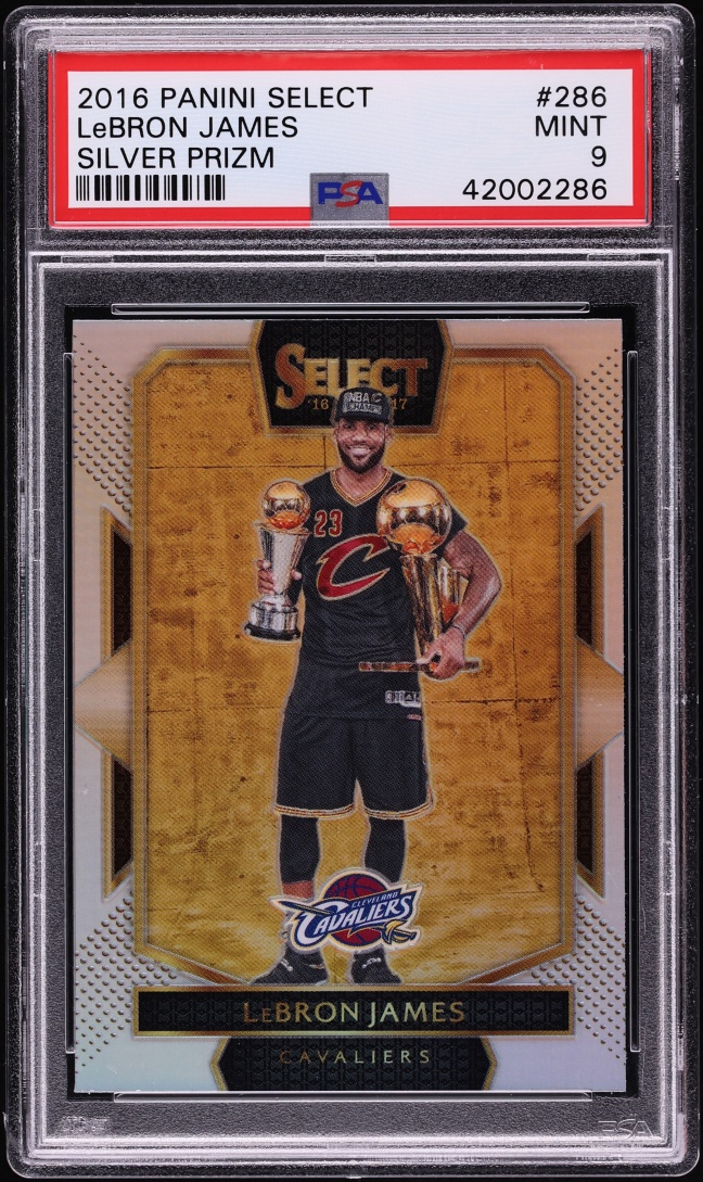 2016 Select Silver Prizm LeBron James #286 PSA 9 MINT