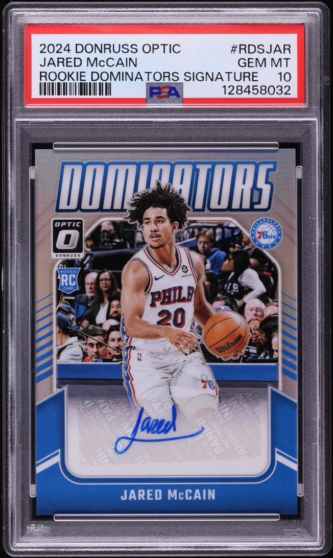 2024 Donruss Optic Dominators Jared McCain ROOKIE AUTO /99 #RDS-JAR PSA 10 GEM MINT
