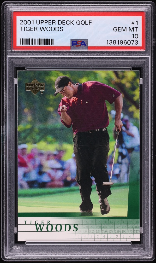 2001 Upper Deck Golf Tiger Woods ROOKIE #1 PSA 10 GEM MINT