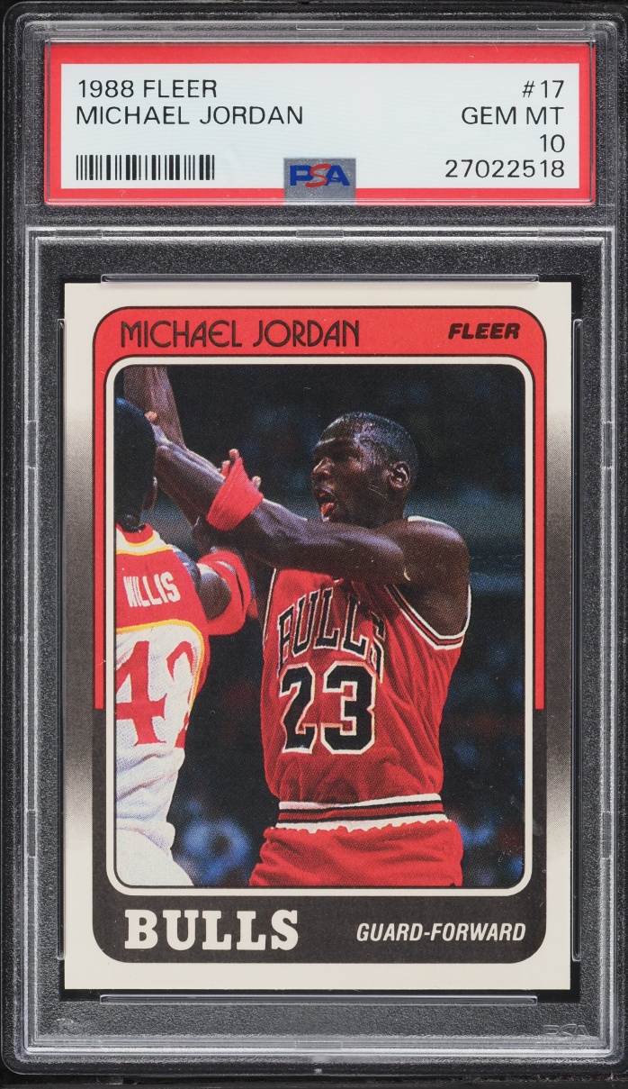 1988 Fleer Basketball Michael Jordan #17 PSA 10 GEM MINT