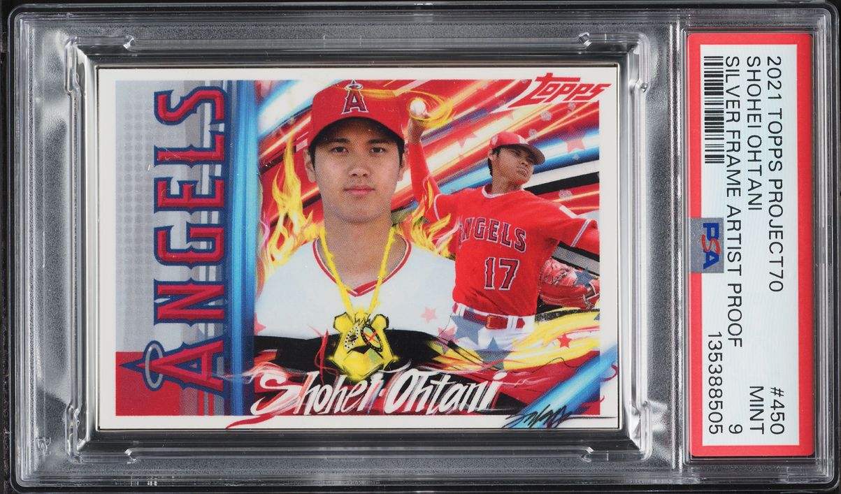 2021 Topps Project 70 Silver Frame Artist Proof Shohei Ohtani /51 #450 PSA 9 MINT