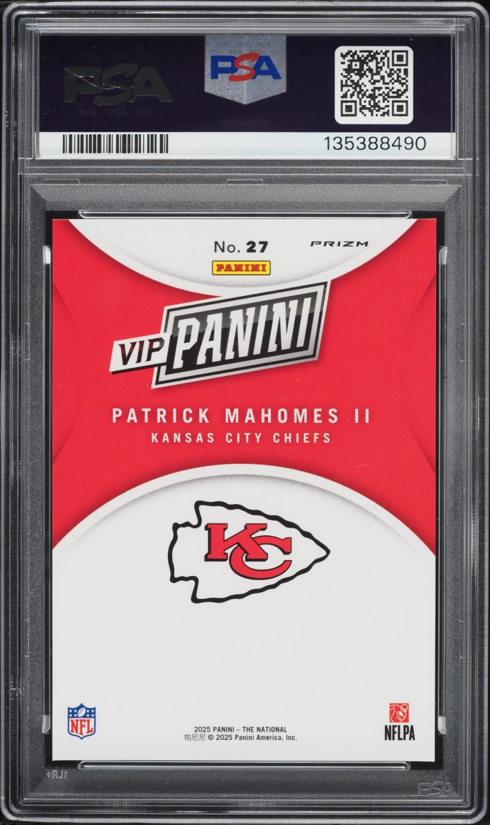 2025 Panini The National VIP Gold Patrick Mahomes II #27 PSA 10 GEM MINT