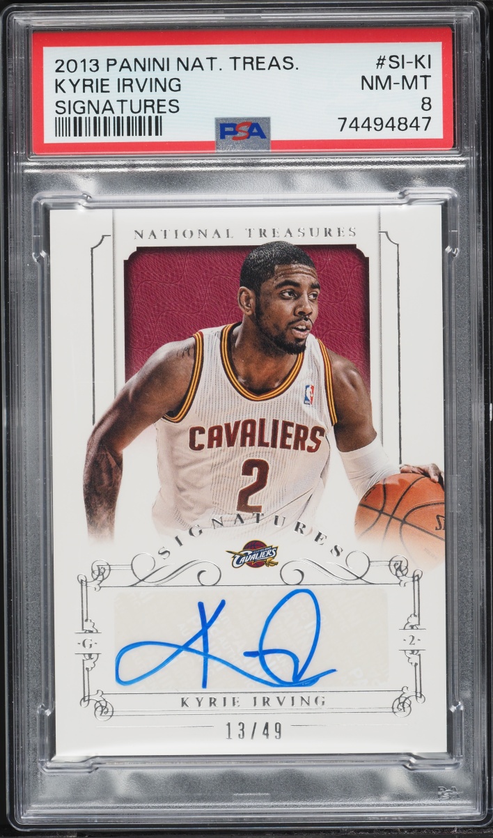 2013 National Treasures Kyrie Irving AUTO /49 #SI-KI PSA 8 NM-MT