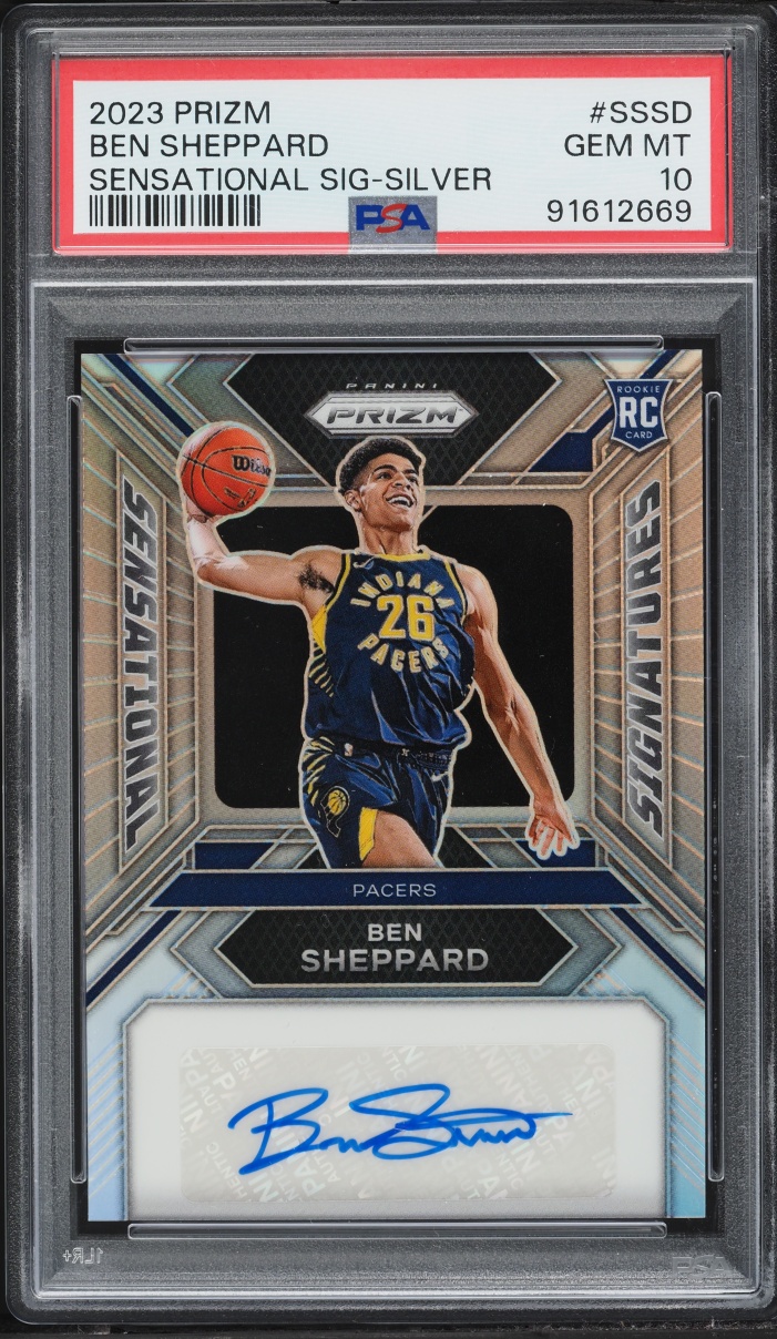 2023 Panini Prizm Sensational Silver Ben Sheppard ROOKIE AUTO #SS-SD PSA 10 GEM MINT
