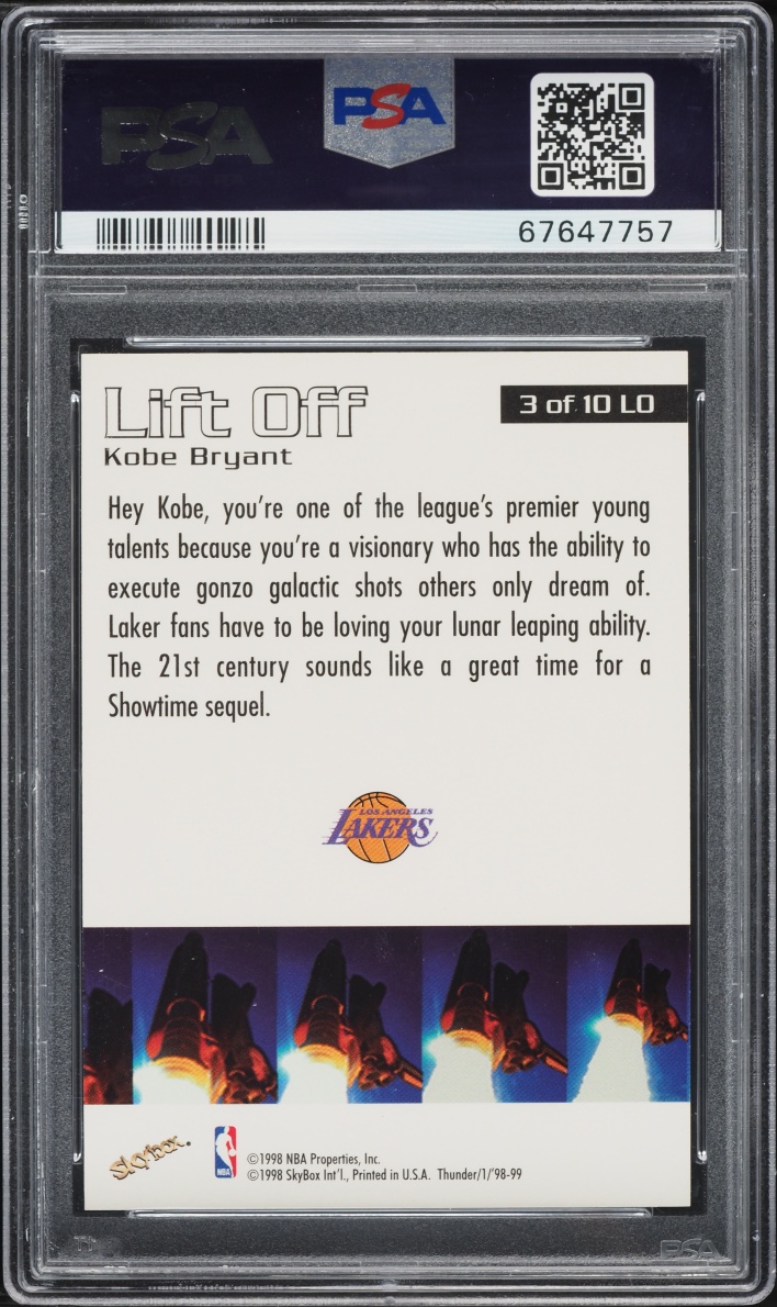 1998 Skybox Thunder Lift Off Kobe Bryant #3 PSA 9 MINT