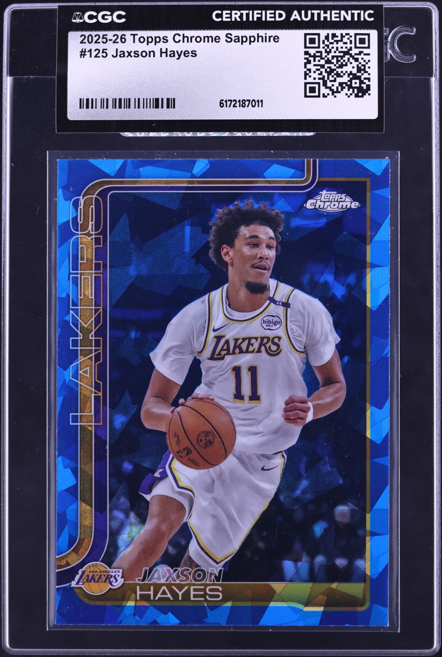 2025 Topps Chrome Sapphire Jaxson Hayes #125 CGC AUTH