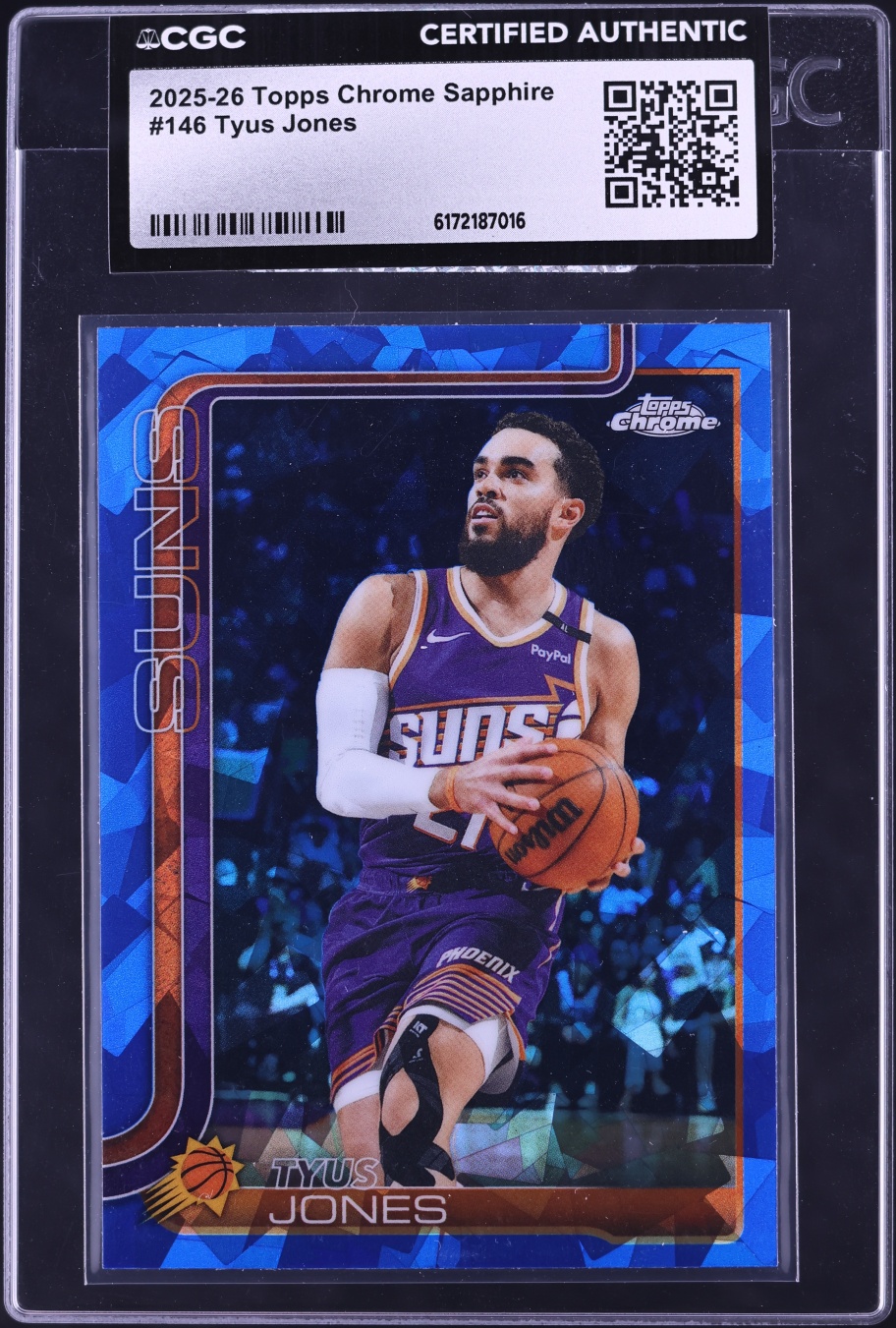 2025 Topps Chrome Sapphire Tyus Jones #146 CGC AUTH