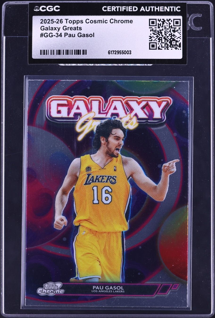 2025 Topps Chrome Cosmic Galaxy Greats Pau Gasol #GG-34 CGC AUTH
