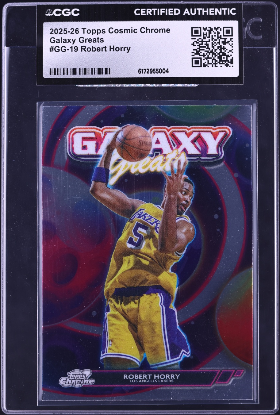 2025 Topps Chrome Cosmic Galaxy Greats Robert Horry #GG-19 CGC AUTH