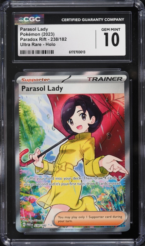 2023 Pokemon Scarlet & Violet Paradox Rift Full Art Parasol Lady #238 CGC 10 GEM MINT