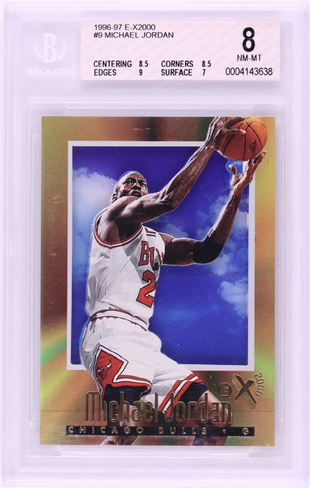 1996 Skybox E-X2000 Michael Jordan #9 BGS 8 NM-MT