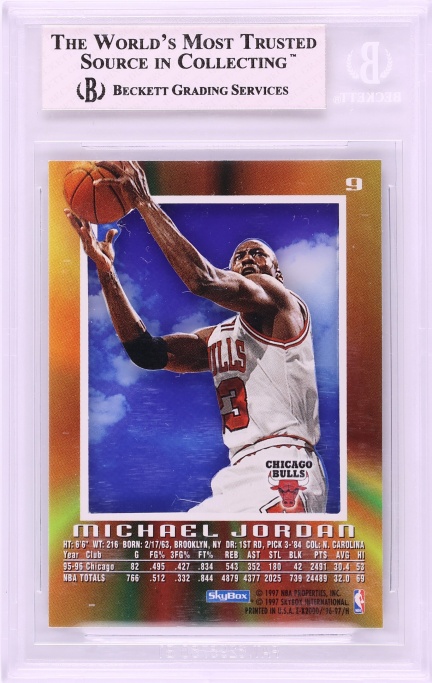 1996 Skybox E-X2000 Michael Jordan #9 BGS 8 NM-MT