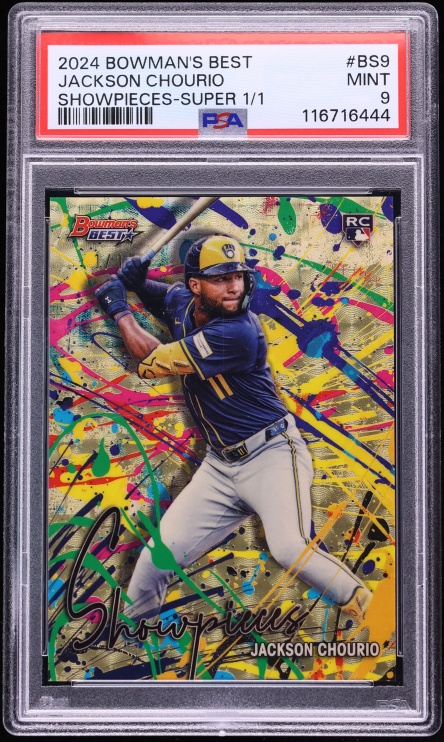 2024 Bowman's Best Showpieces Superfractor Jackson Chourio ROOKIE 1/1 #BS-9 PSA 9 MINT
