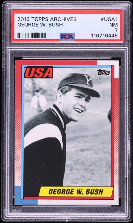 2013 Topps Archives George W. Bush #USA1 PSA 7 NRMT