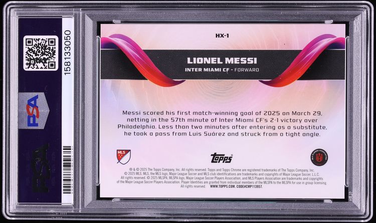 2025 Topps Chrome MLS Helix Lionel Messi #HX-1 PSA 10 GEM MINT