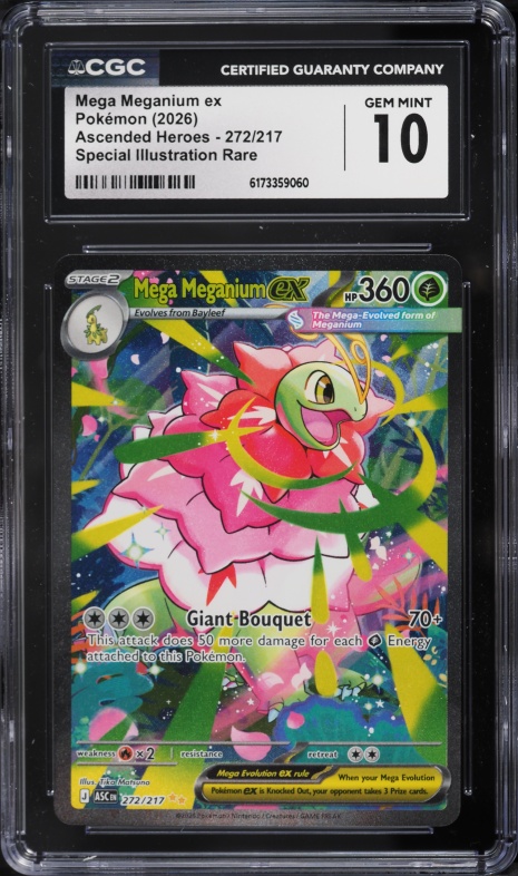 2026 Pokemon Mega Evolution Ascended Heroes SIR Mega Meganium EX #272 CGC 10 GEM MINT