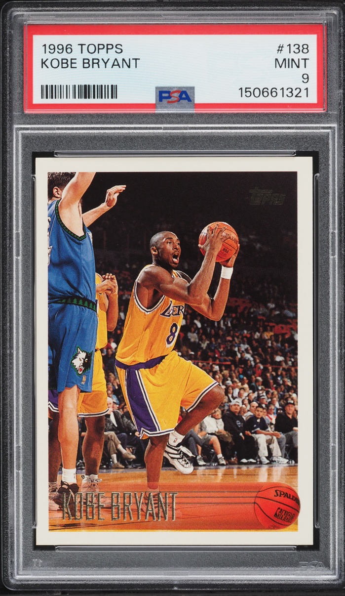 1996 Topps Basketball Kobe Bryant ROOKIE #138 PSA 9 MINT