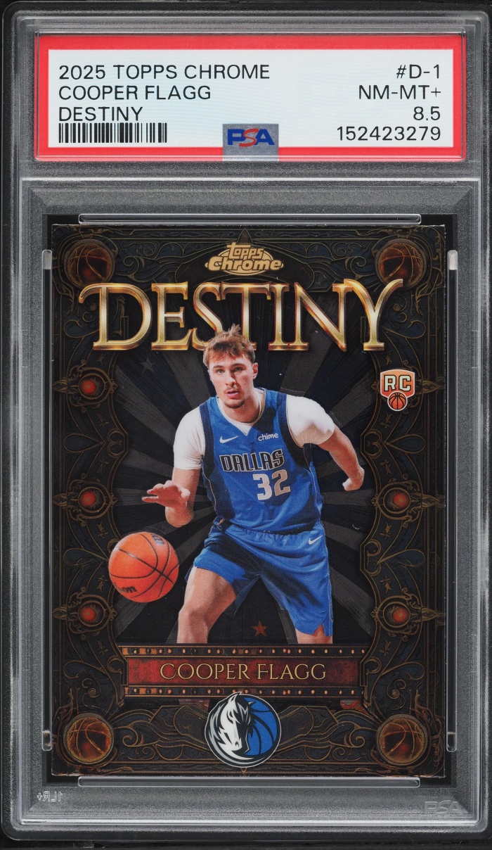 2025 Topps Chrome Destiny Cooper Flagg ROOKIE #D-1 PSA 8.5 NM-MT+
