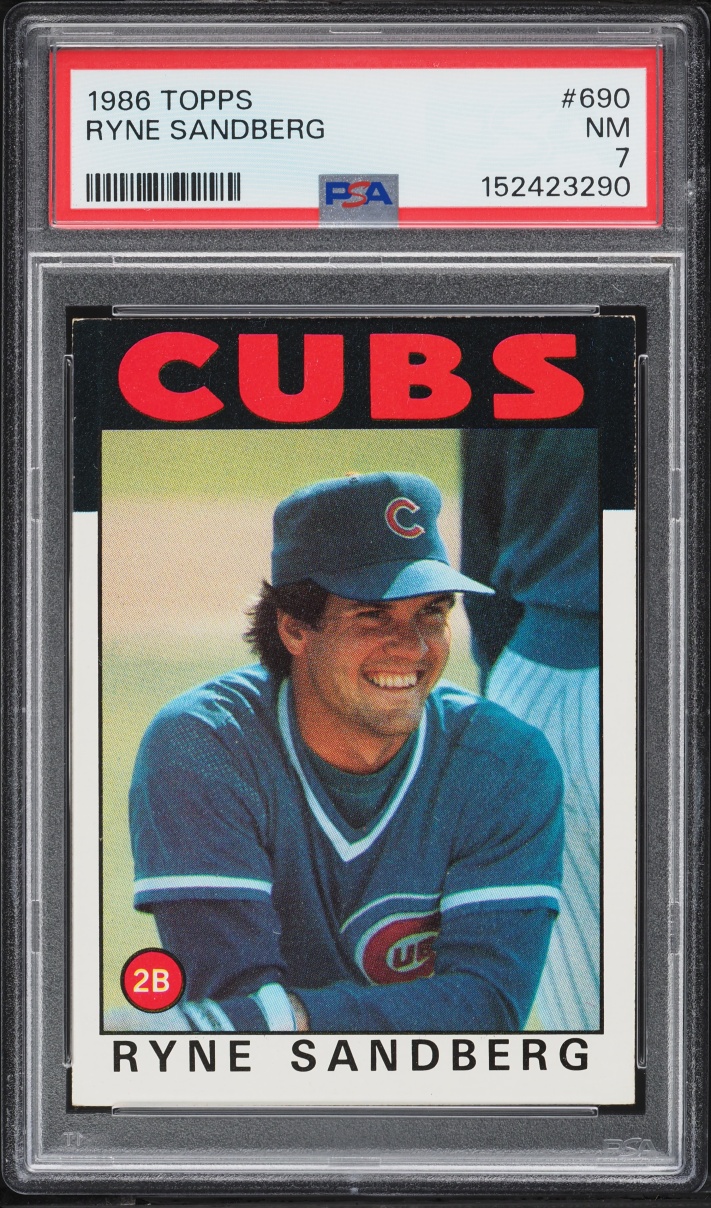 1986 Topps Ryne Sandberg #690 PSA 7 NRMT