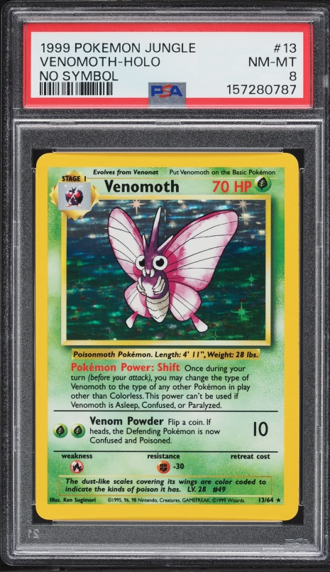 1995 venomoth pokemon card value - (13) - Jungle Evolves from Venonat Type Venomoth [No Symbol] #13 Prices
