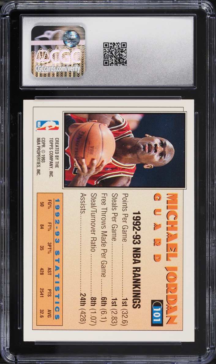 1993 Topps All-Star Michael Jordan #101 CGC 8.5 NM-MT+