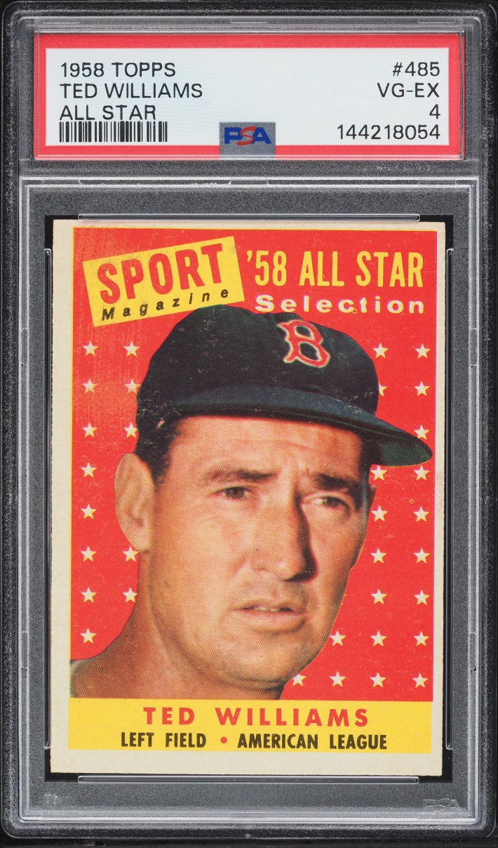 1958 Topps Ted Williams ALL-STAR #485 PSA 4 VGEX