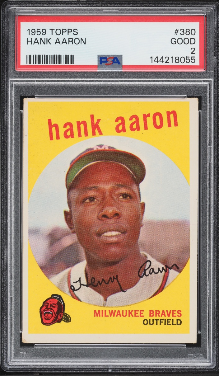 1959 Topps Hank Aaron #380 PSA 2 GD