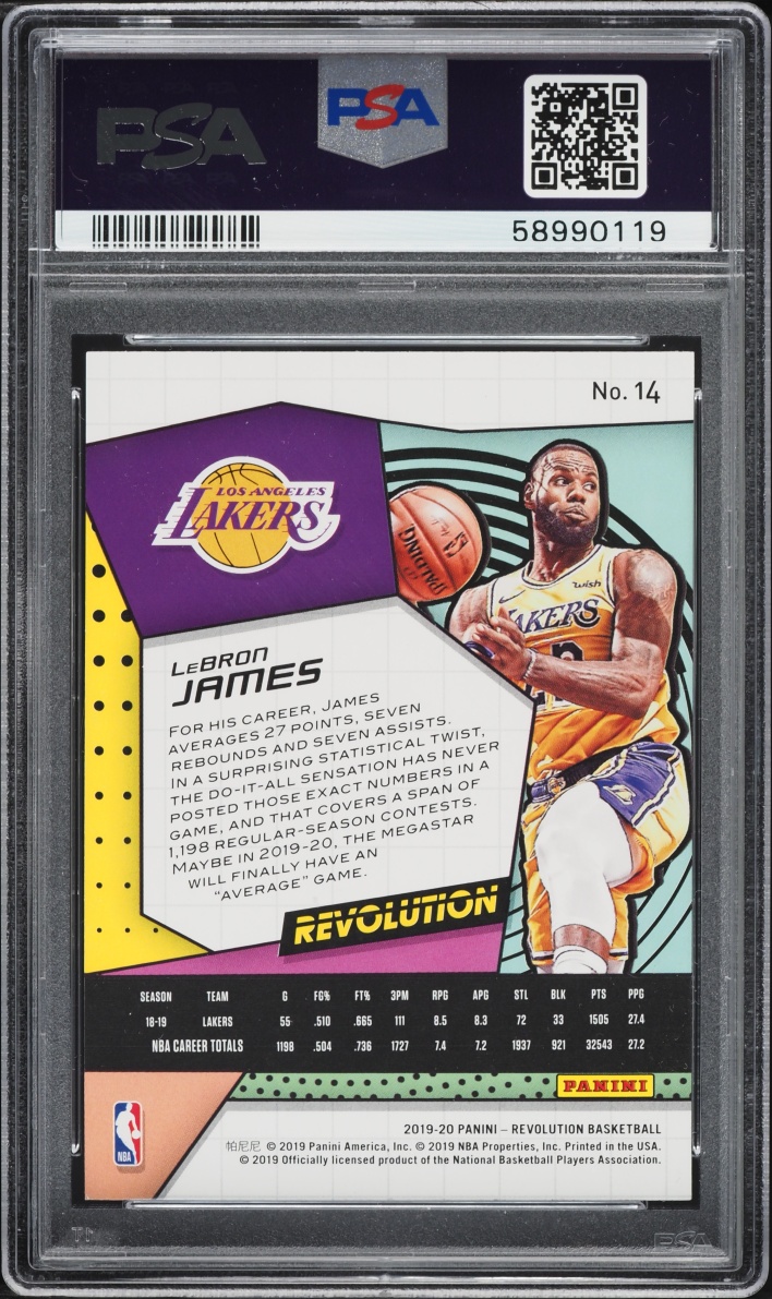 2019 Panini Revolution LeBron James #14 PSA 9 MINT