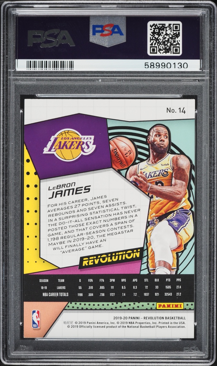 2019 Panini Revolution LeBron James #14 PSA 9 MINT