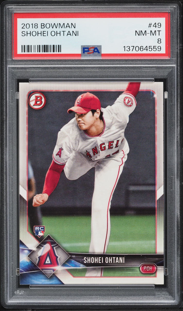 2018 Bowman Shohei Ohtani ROOKIE #49 PSA 8 NM-MT