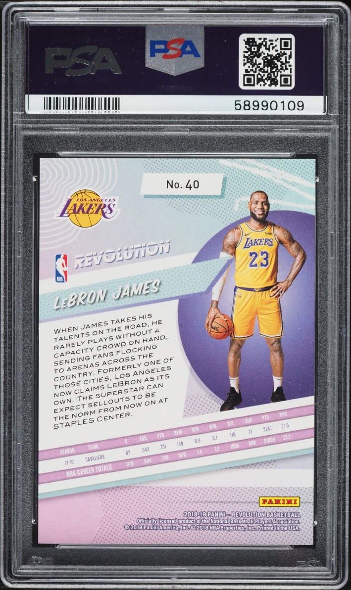 2018 Panini Revolution LeBron James #40 PSA 9 MINT