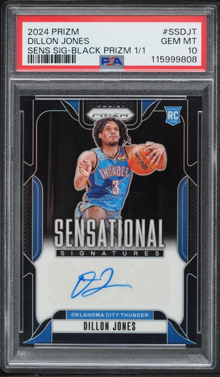 2024 Panini Prizm Sensational Black Dillon Jones ROOKIE AUTO 1/1 #SS-DJT PSA 10 GEM MINT