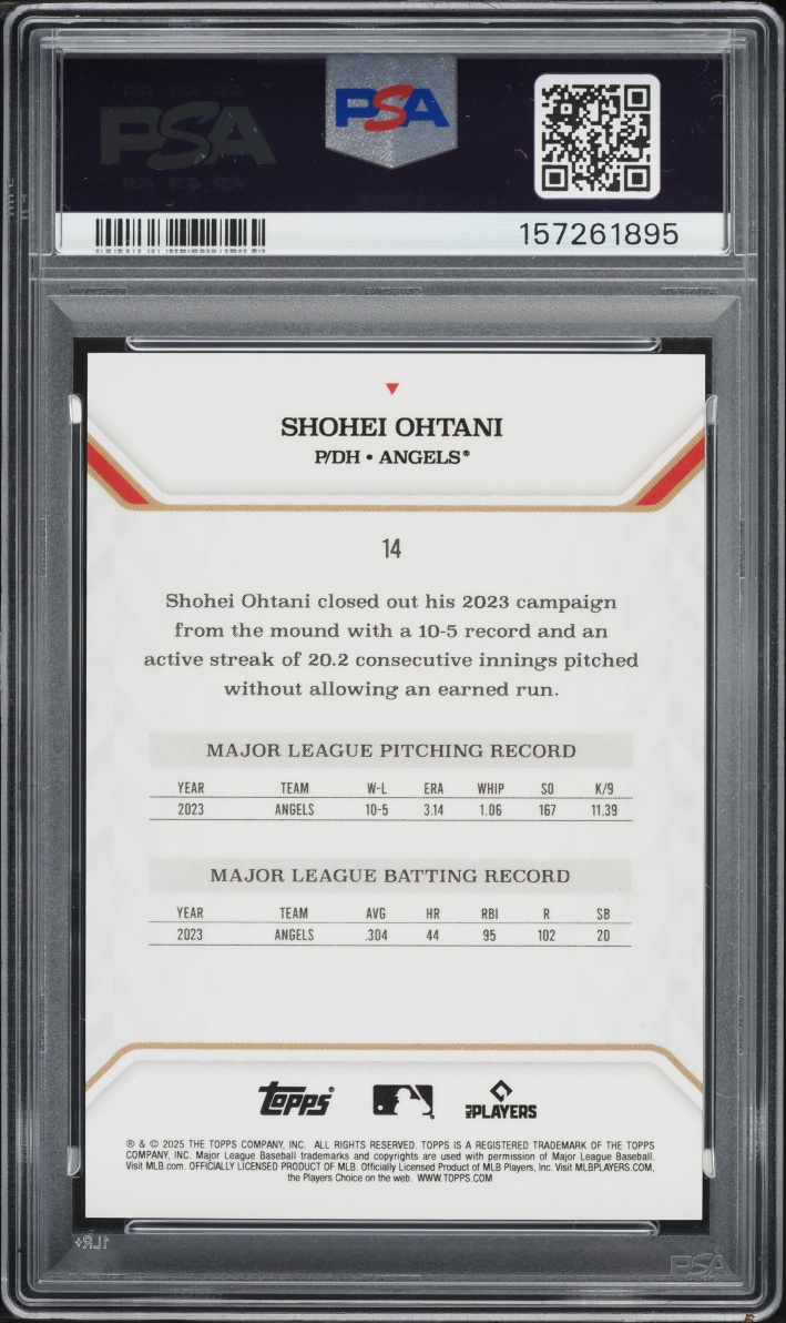 2025 Topps MLB MVP Collection Kanji Variation Shohei Ohtani /25 #14 PSA 10 GEM MINT