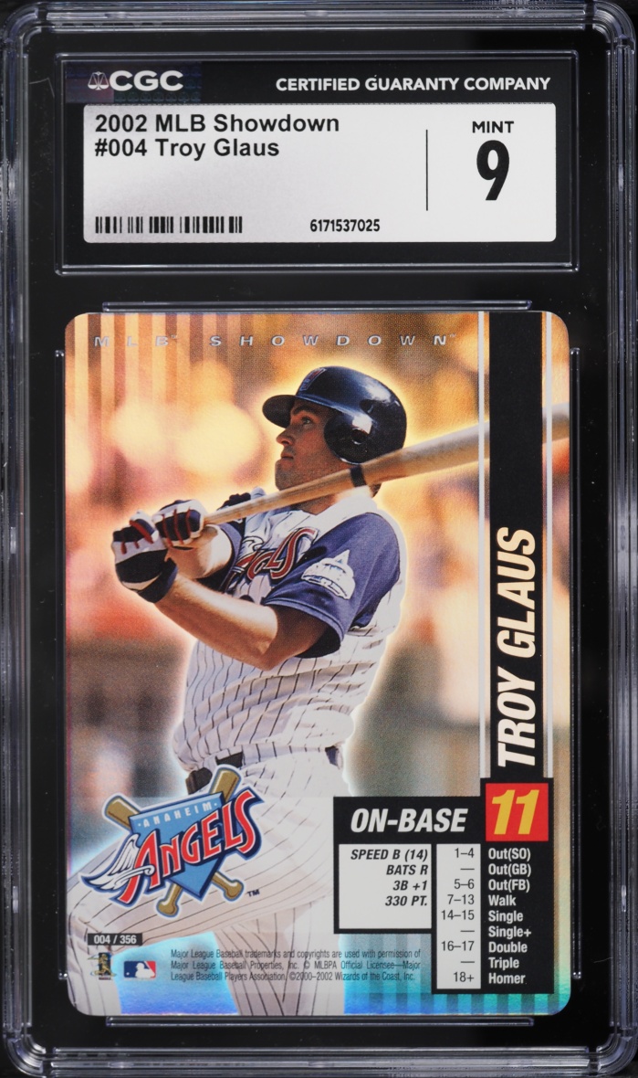 2002 MLB Showdown Troy Glaus #004 CGC 9 MINT
